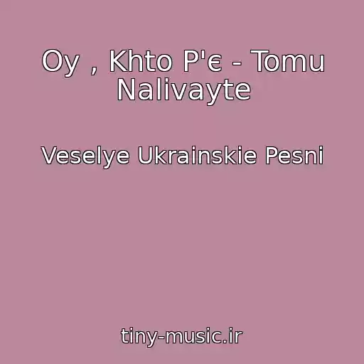 کاور آهنگ Oy , Khto P'є - Tomu Nalivayte از Veselye Ukrainskie Pesni