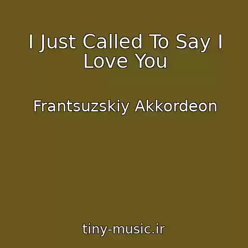 کاور آهنگ I Just Called To Say I Love You از Frantsuzskiy Akkordeon