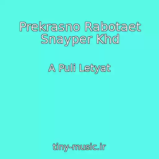 کاور آهنگ Prekrasno Rabotaet Snayper Khd از A Puli Letyat