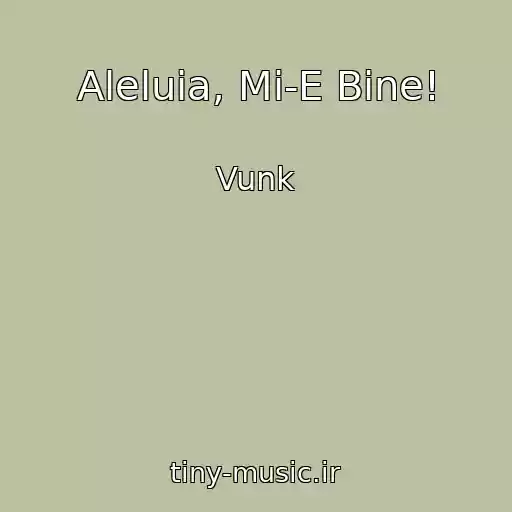 کاور آهنگ Aleluia, Mi-E Bine! از Vunk