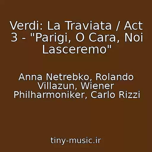 کاور آهنگ Verdi: La Traviata / Act 3 - "Parigi, O Cara, Noi Lasceremo" از Anna Netrebko, Rolando Villazun, Wiener Philharmoniker, Carlo Rizzi
