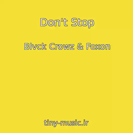 کاور آهنگ Don't Stop از Blvck Crowz & Foxon
