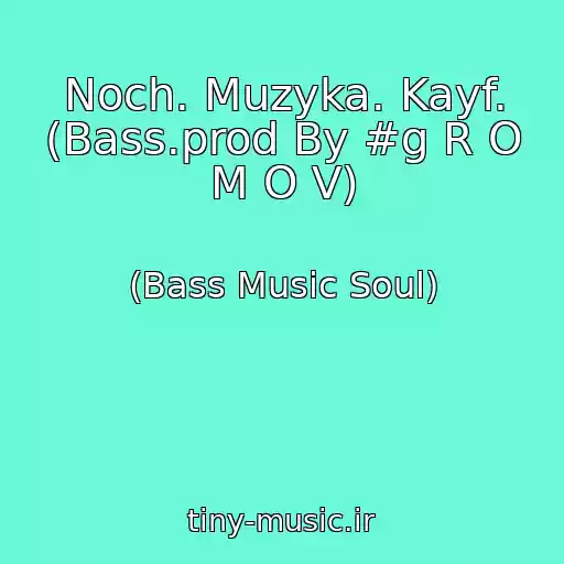 کاور آهنگ Noch. Muzyka. Kayf. (Bass.prod By #g R O M O V) از (Bass Music Soul)