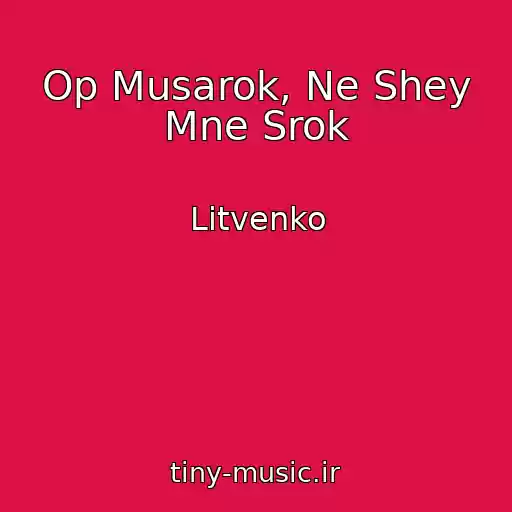 کاور آهنگ Op Musarok, Ne Shey Mne Srok از Litvenko
