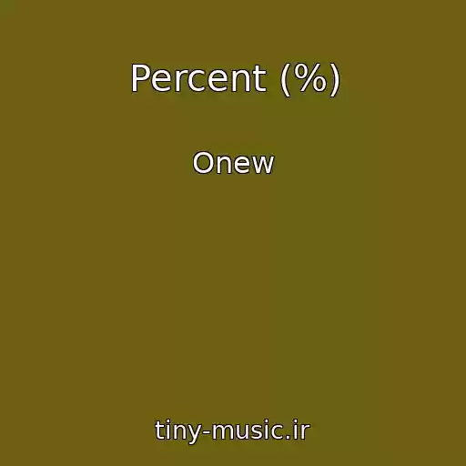 کاور آهنگ Percent (%) از Onew