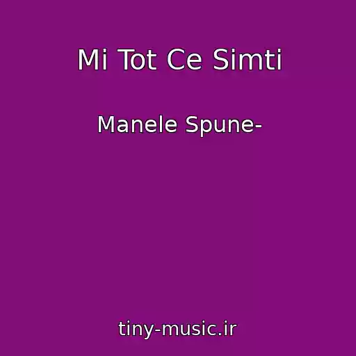 کاور آهنگ Mi Tot Ce Simti از Manele Spune-