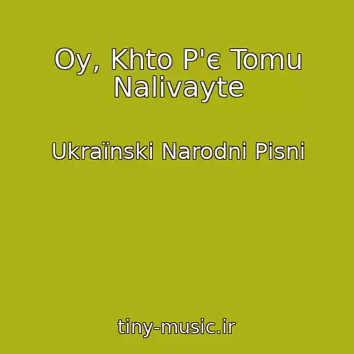 کاور آهنگ Oy, Khto P'є Tomu Nalivayte از Ukraїnskі Narodnі Pіsnі