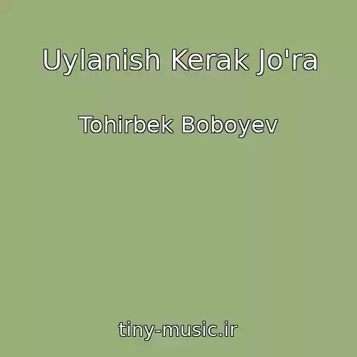 کاور آهنگ Uylanish Kerak Jo'ra از Tohirbek Boboyev