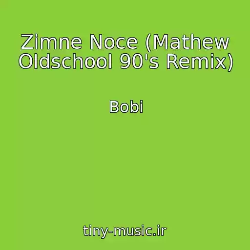 کاور آهنگ Zimne Noce (Mathew Oldschool 90's Remix) از Bobi