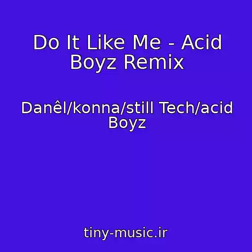 کاور آهنگ Do It Like Me - Acid Boyz Remix از Danêl/konna/still Tech/acid Boyz
