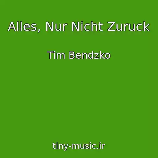 کاور آهنگ Alles, Nur Nicht Zuruck از Tim Bendzko