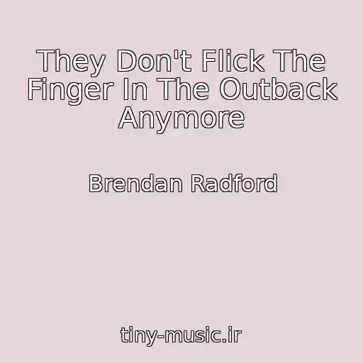 کاور آهنگ They Don't Flick The Finger In The Outback Anymore از Brendan Radford