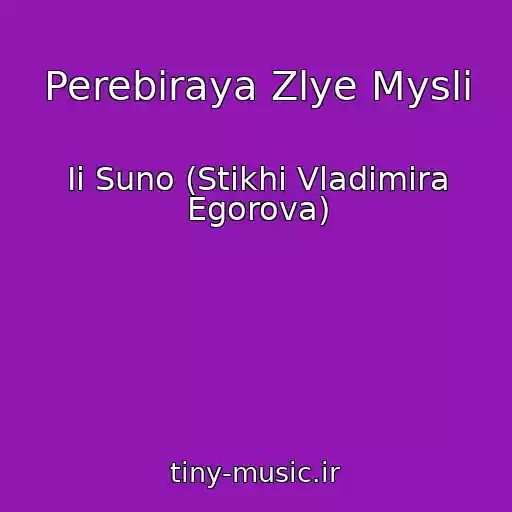 کاور آهنگ Perebiraya Zlye Mysli از Ii Suno (Stikhi Vladimira Egorova)