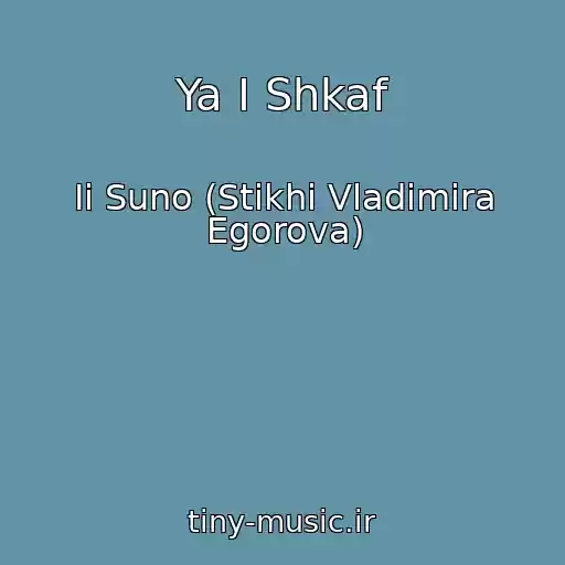 کاور آهنگ Ya I Shkaf از Ii Suno (Stikhi Vladimira Egorova)