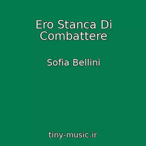 کاور آهنگ Ero Stanca Di Combattere از Sofia Bellini