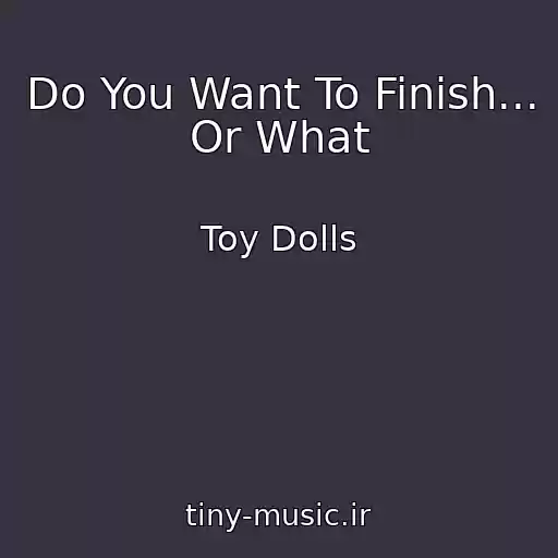 کاور آهنگ Do You Want To Finish... Or What از Toy Dolls