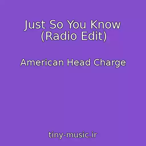 کاور آهنگ Just So You Know (Radio Edit) از American Head Charge