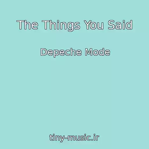 کاور آهنگ The Things You Said از Depeche Mode