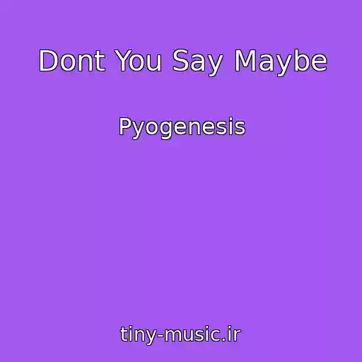 کاور آهنگ Dont You Say Maybe از Pyogenesis