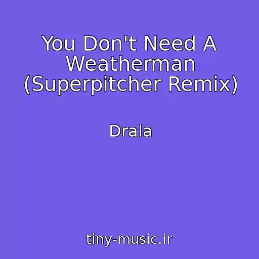 کاور آهنگ You Don't Need A Weatherman (Superpitcher Remix) از Drala