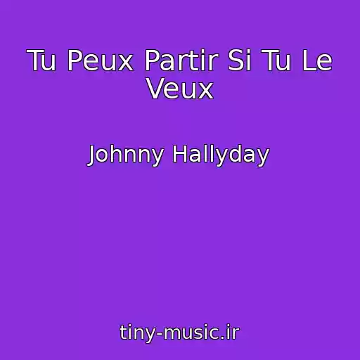 کاور آهنگ Tu Peux Partir Si Tu Le Veux از Johnny Hallyday