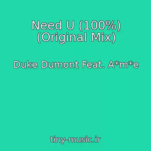 کاور آهنگ Need U (100%) (Original Mix) از Duke Dumont Feat. A*m*e