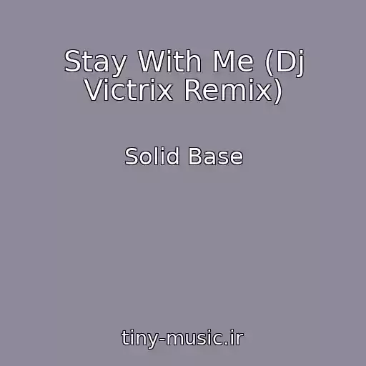 کاور آهنگ Stay With Me (Dj Victrix Remix) از Solid Base