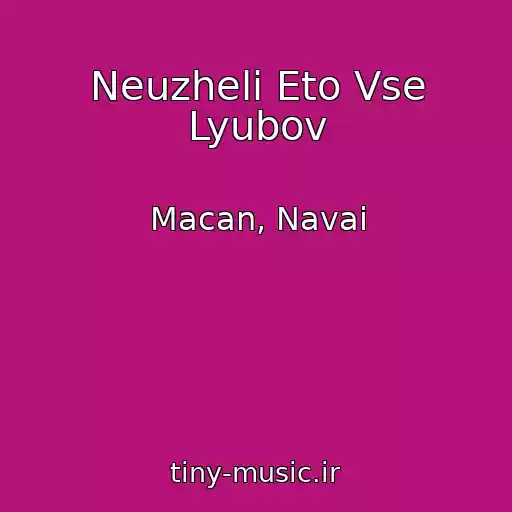 کاور آهنگ Neuzheli Eto Vse Lyubov از Macan, Navai