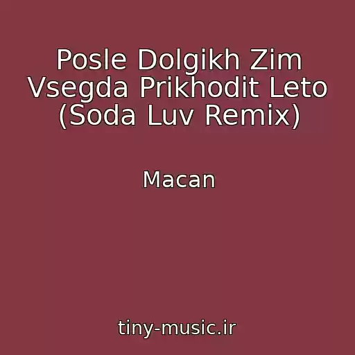 کاور آهنگ Posle Dolgikh Zim Vsegda Prikhodit Leto (Soda Luv Remix) از Macan