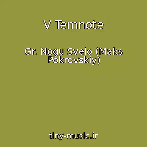 کاور آهنگ V Temnote از Gr. Nogu Svelo (Maks Pokrovskiy)