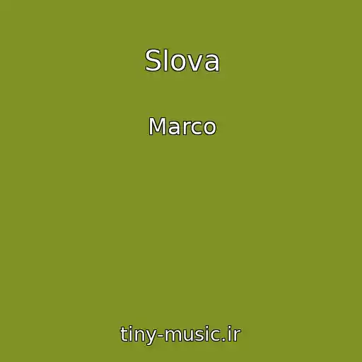 کاور آهنگ Slova از Marco