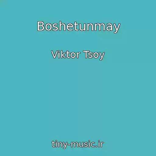 کاور آهنگ Boshetunmay از Viktor Tsoy
