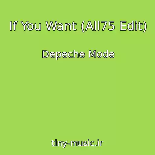 کاور آهنگ If You Want (All75 Edit) از Depeche Mode