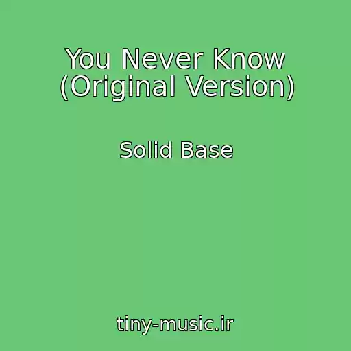 کاور آهنگ You Never Know (Original Version) از Solid Base