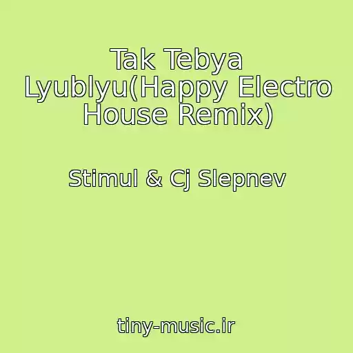 کاور آهنگ Tak Tebya Lyublyu(Happy Electro House Remix) از Stimul & Cj Slepnev