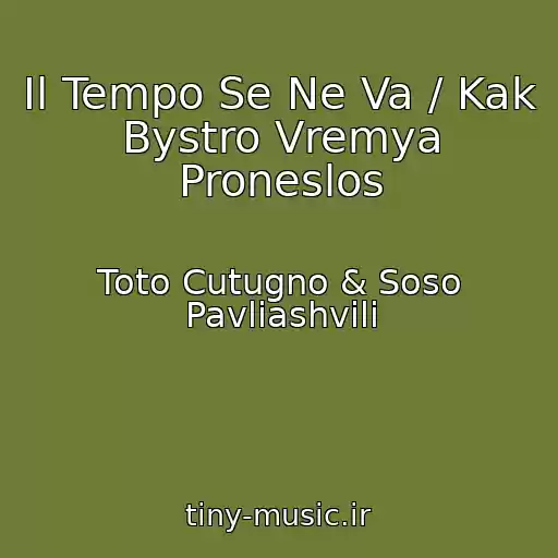 کاور آهنگ Il Tempo Se Ne Va / Kak Bystro Vremya Proneslos از Toto Cutugno & Soso Pavliashvili