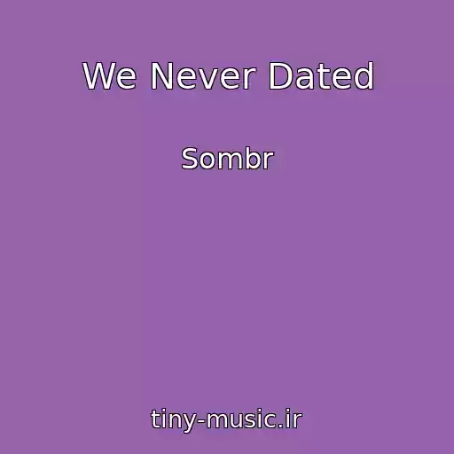 کاور آهنگ We Never Dated از Sombr