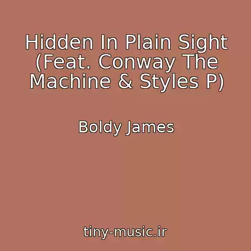 کاور آهنگ Hidden In Plain Sight (Feat. Conway The Machine & Styles P) از Boldy James