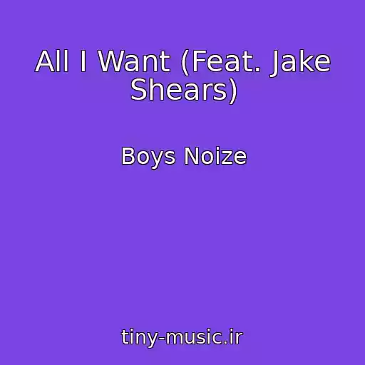 کاور آهنگ All I Want (Feat. Jake Shears) از Boys Noize