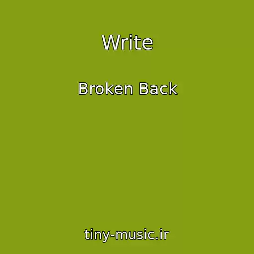 کاور آهنگ Write از Broken Back