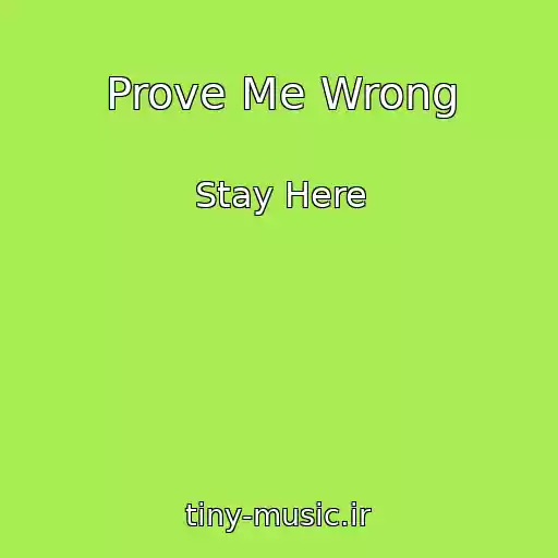 کاور آهنگ Prove Me Wrong از Stay Here