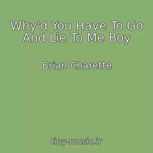 کاور آهنگ Why'd You Have To Go And Lie To Me Boy از Brian Charette