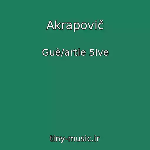 کاور آهنگ Akrapovič از Guè/artie 5Ive