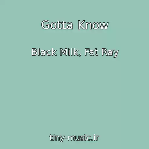 کاور آهنگ Gotta Know از Black Milk, Fat Ray