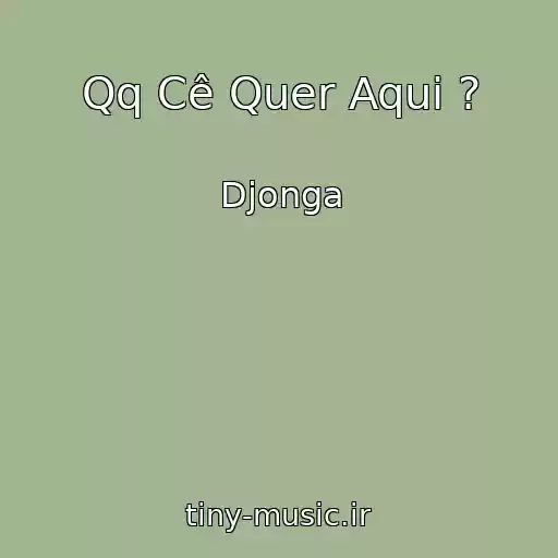 کاور آهنگ Qq Cê Quer Aqui ? از Djonga