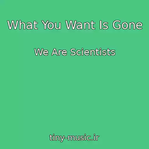 کاور آهنگ What You Want Is Gone از We Are Scientists