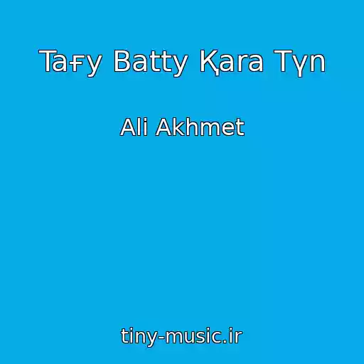 کاور آهنگ Taғy Batty Қara Tүn از Ali Akhmet
