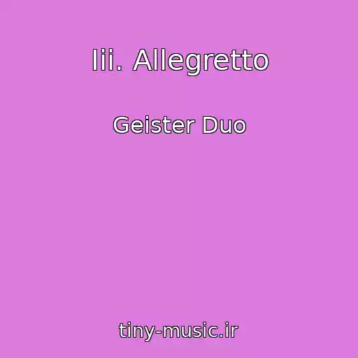 کاور آهنگ Iii. Allegretto از Geister Duo