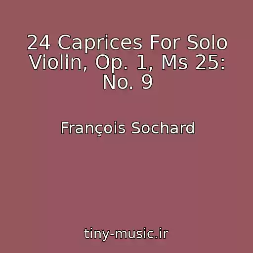 کاور آهنگ 24 Caprices For Solo Violin, Op. 1, Ms 25: No. 9 از François Sochard
