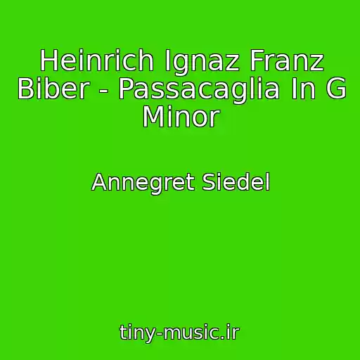 کاور آهنگ Heinrich Ignaz Franz Biber - Passacaglia In G Minor از Annegret Siedel